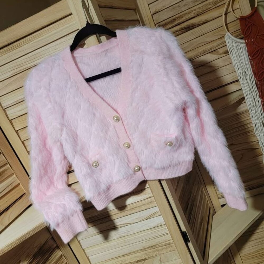 NEW BABY PINK COZY CARDIGAN | SIZE SMALL